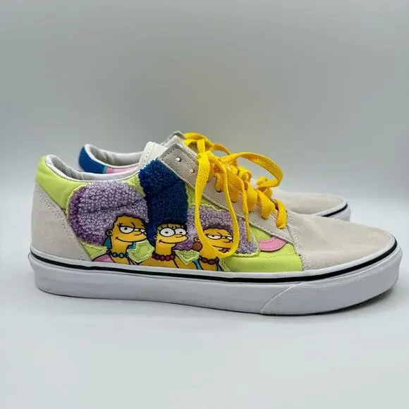 Vans x Simpsons Old Skool The Bouviers Multicolor Low Top Sneakers Men’s Size 10 - Picture 2 of 9